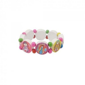 Bracelet réglable Rose Boule en Verre-Rocaille pour Femme