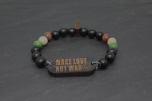 Bracelet homme "Make Love Not War"
