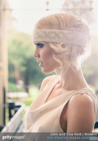 comment porter bijoux cheveux  Coiffures gatsby, Serre-tête